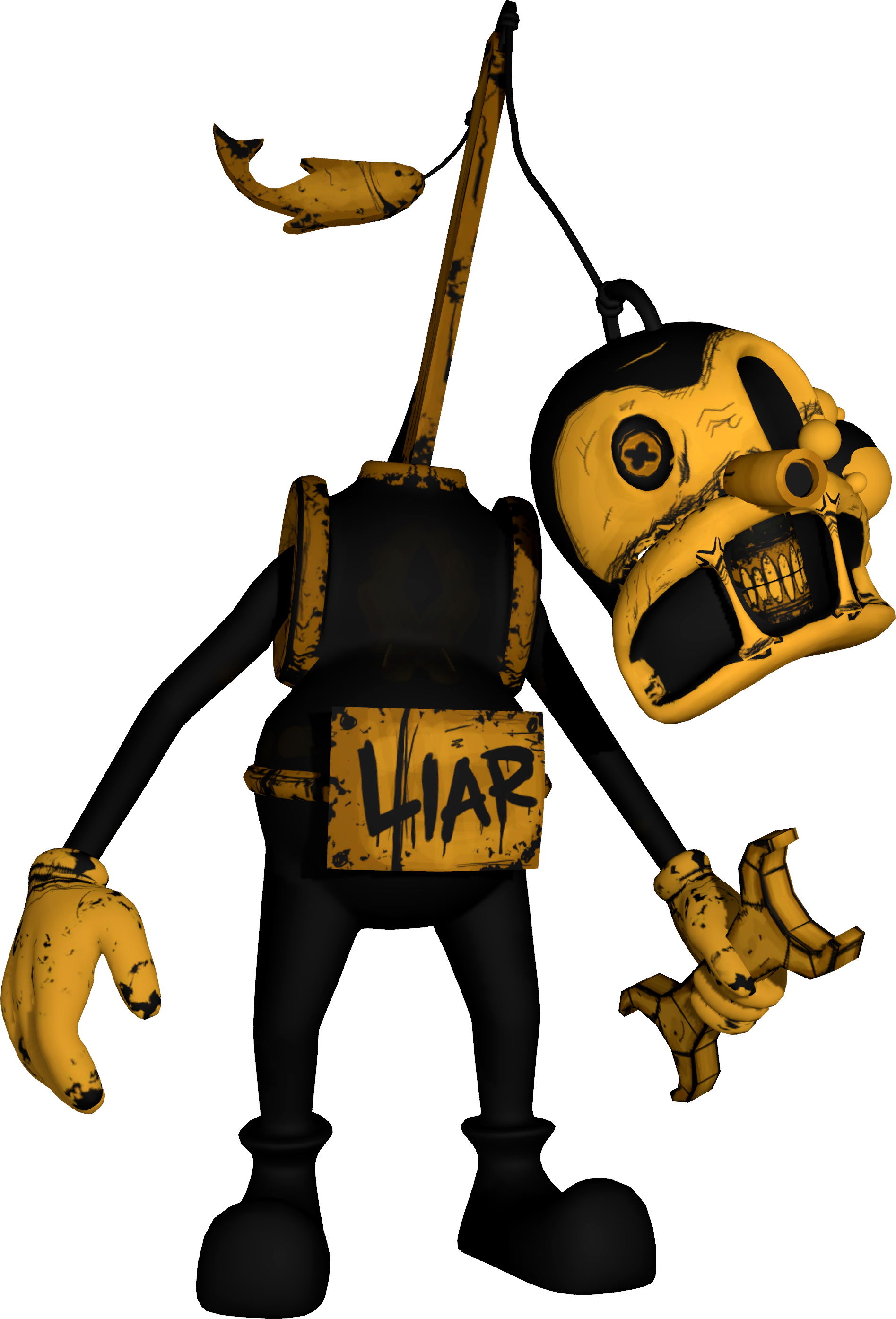 Bendy_ Character_ Fishing_ For_ Banana