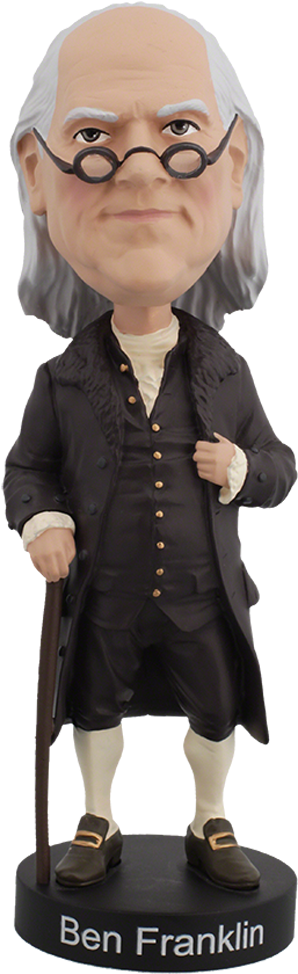 Benjamin Franklin Bobblehead Figurine