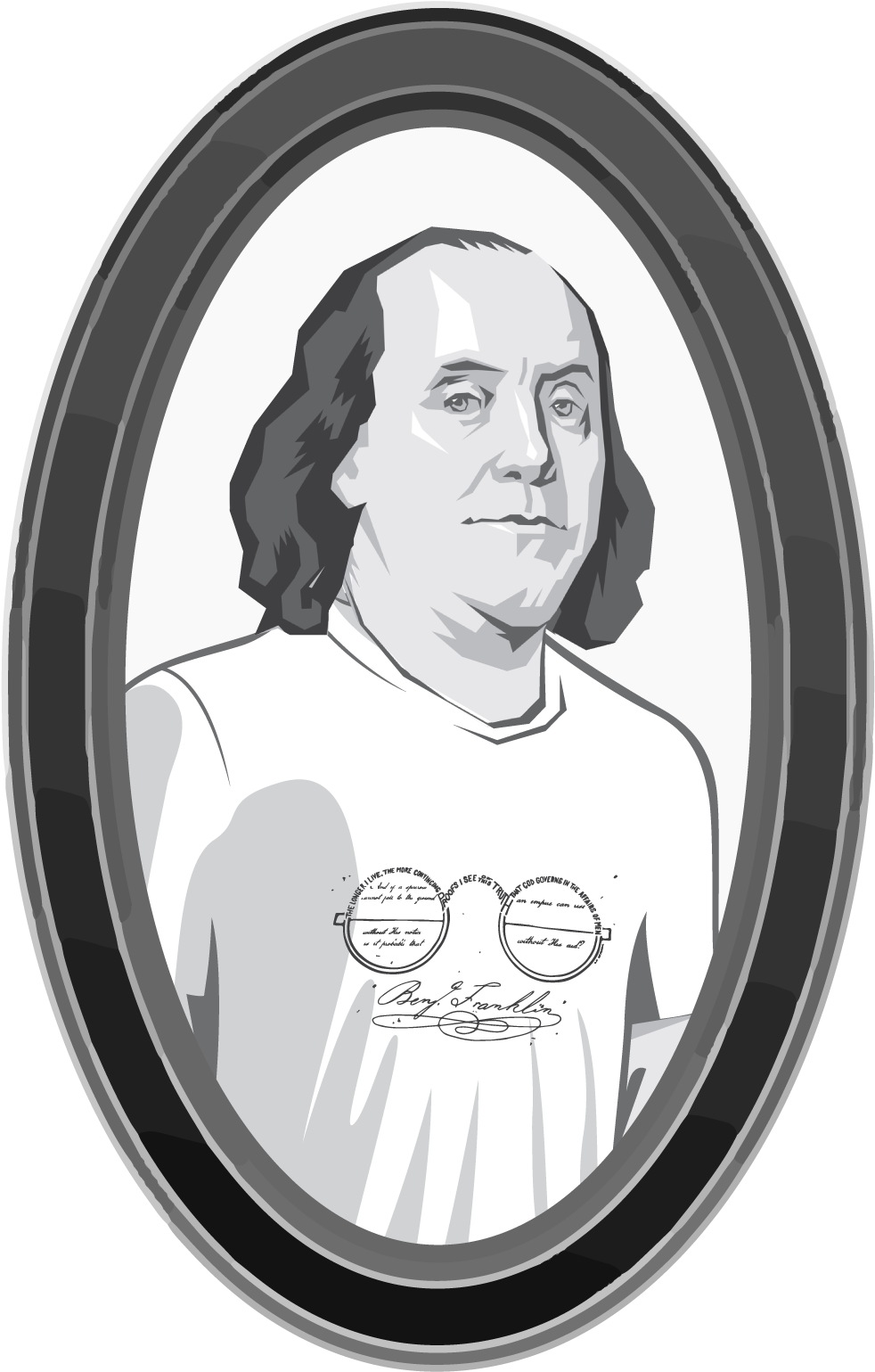 Benjamin Franklin Portrait Illustration