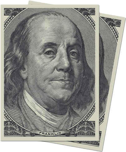 Benjamin Franklin100 Dollar Bills Fanned Out