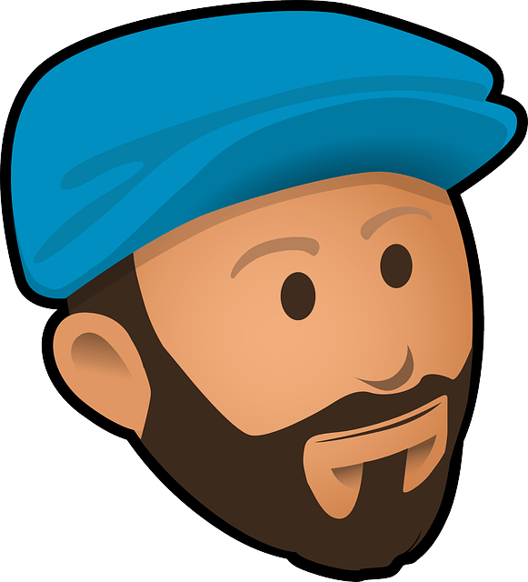 Beret Clad Cartoon Face Vector