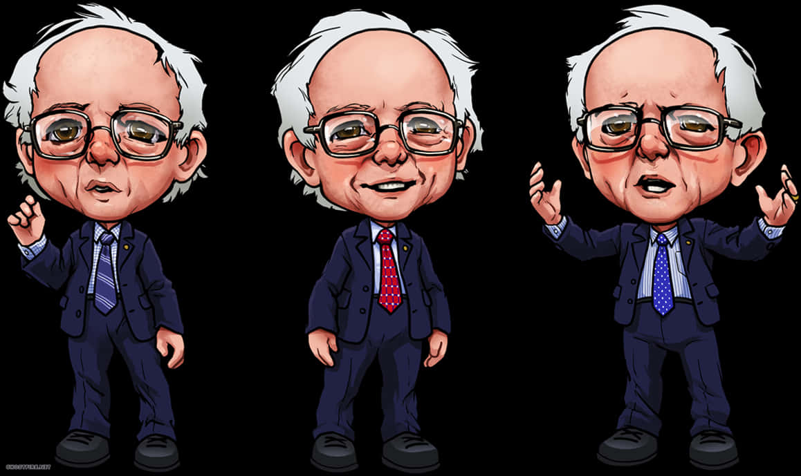 Bernie_ Sanders_ Cartoon_ Triptych