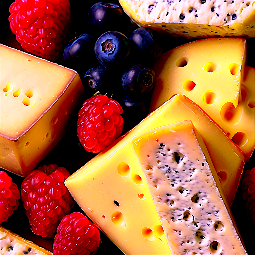 Berries And Cheese Platter Png Ccc35