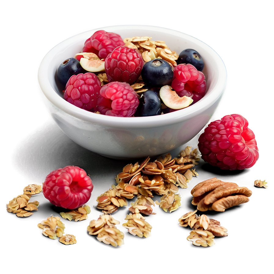 Berries and Granola PNG 24 PNG with transparent background