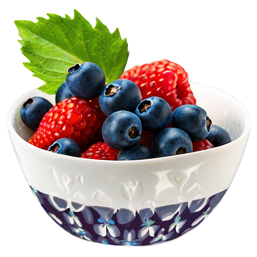 Berries in Bowl PNG huy PNG with transparent background