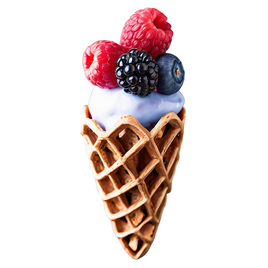 Berries In Waffle Cone Png 06122024