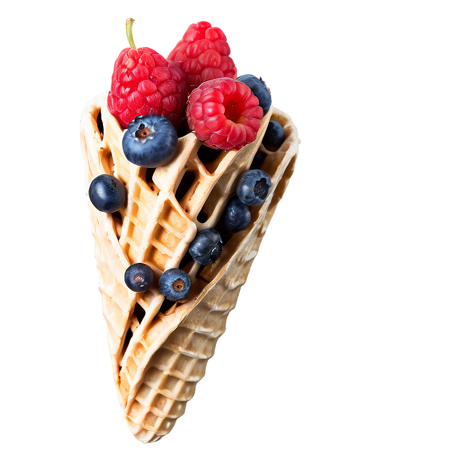 Berries in Waffle Cone PNG 06122024 PNG with transparent background