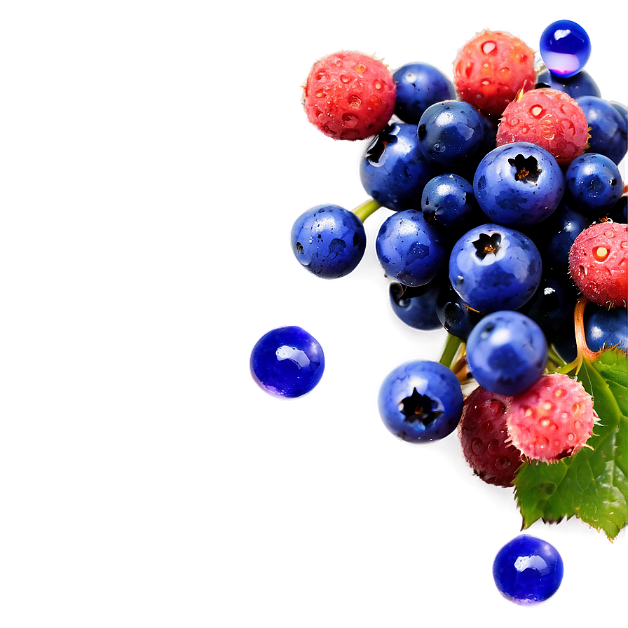 Berries with Dew Drops PNG 06122024 PNG with transparent background