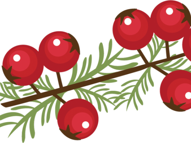 Berry Clipart Winter - Christmas Red Berries Clipart, HD Png Download PNG with transparent background