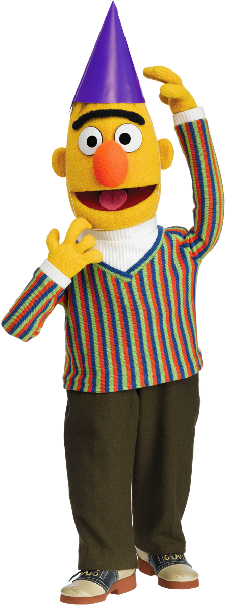 Clipart Birthday Big Bird - Bert Sesame Street Party, HD Png Download PNG with transparent background
