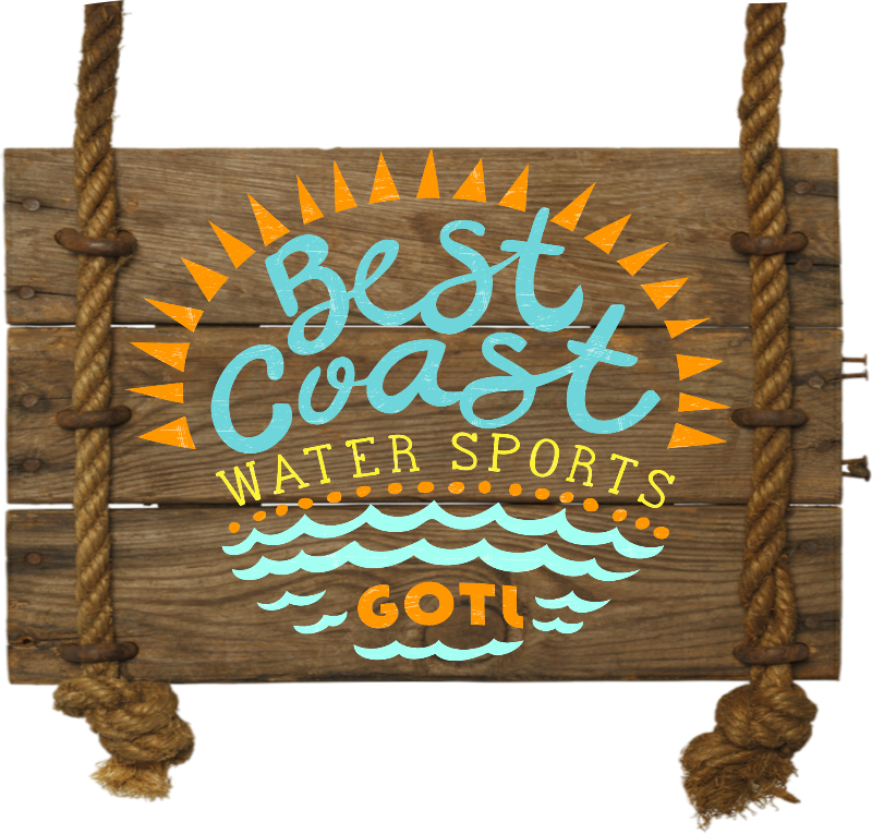 Best Coast Water Sports Wooden Sign