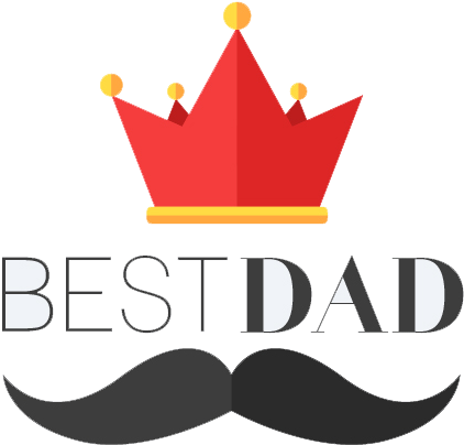 Best Dad Crownand Mustache PNG with transparent background