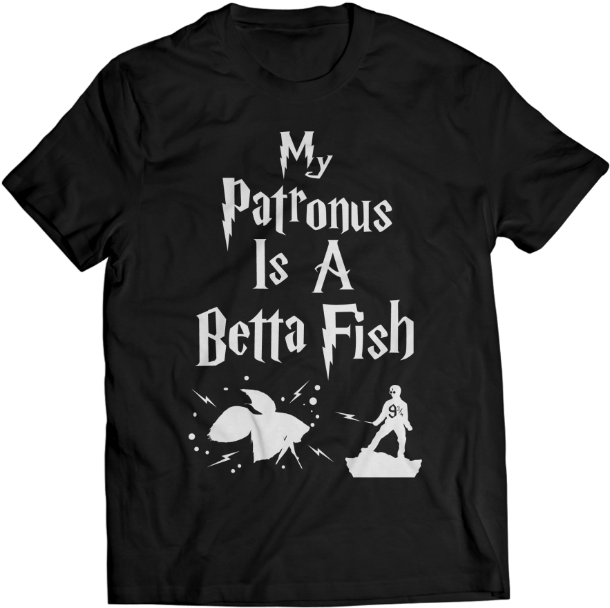 Betta Fish Patronus T Shirt Design