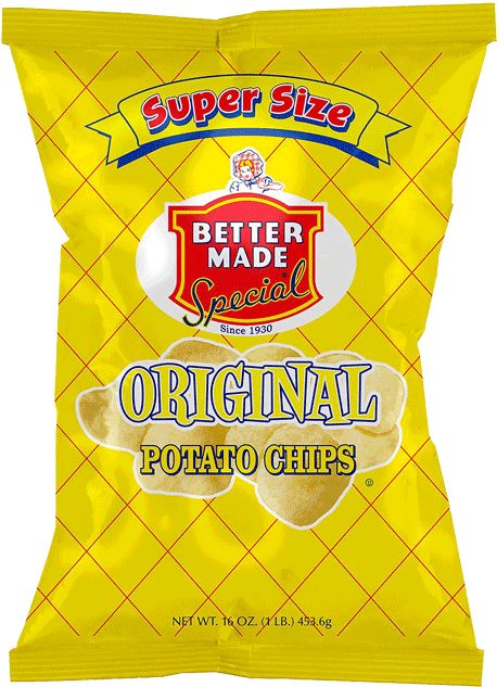 Better Made Special Original Potato Chips Super Size Pack PNG with transparent background