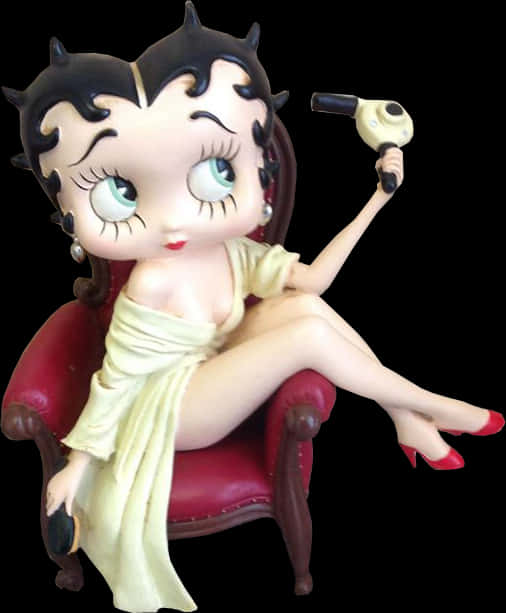 Betty Boop On Chair Transparent Png Image - Png Betty Boop With No Background, Png Download PNG with transparent background