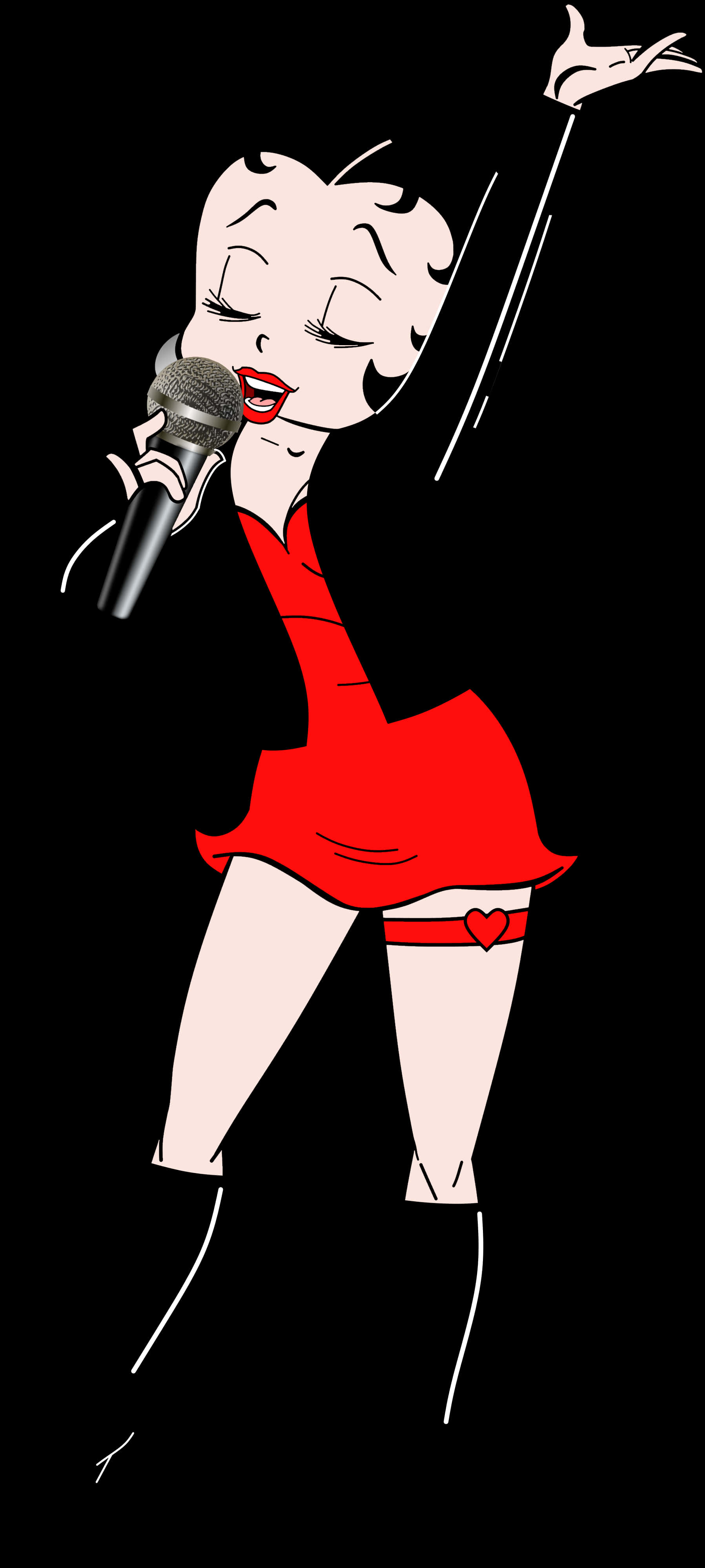 Betty Boop Singing Red Dress