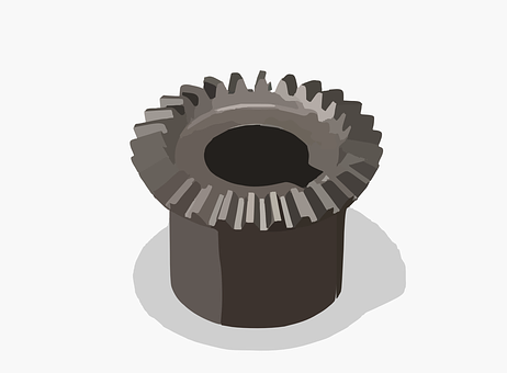 Bevel Gear Illustration PNG with transparent background