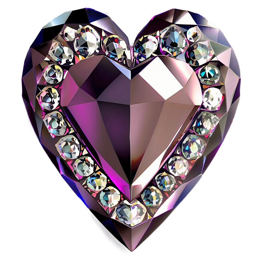 Bewitching Diamond Heart Png 06262024