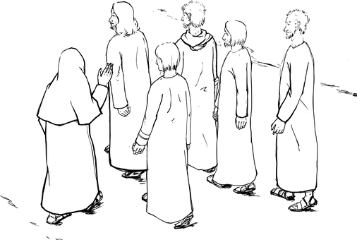 Biblical Scene_ Black Background PNG with transparent background
