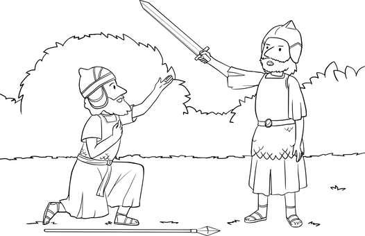 Biblical Scene Black Silhouette PNG with transparent background