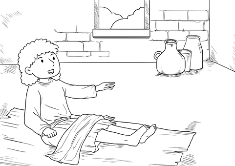 Biblical Scene Black Silhouette PNG with transparent background