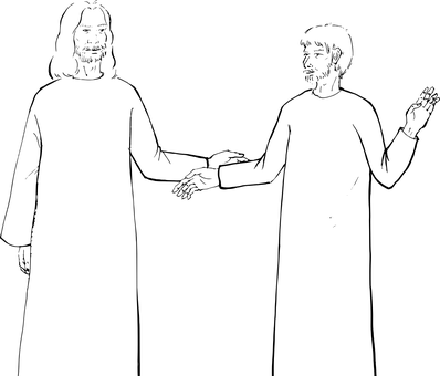 Biblical Scene Black Silhouette PNG with transparent background