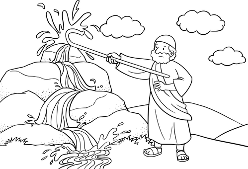 Biblical Scene_ Black Silhouette PNG with transparent background