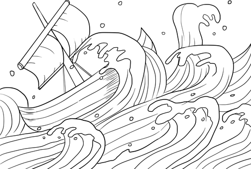 Biblical Scene_ Black Silhouette PNG with transparent background