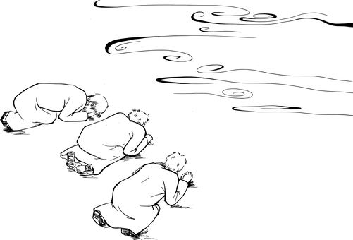 Biblical Scene Black Silhouette PNG with transparent background
