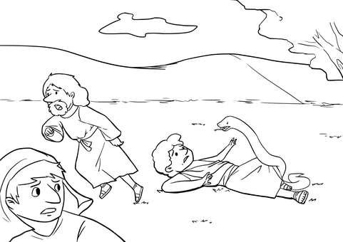 Biblical Scene Black Silhouette PNG with transparent background