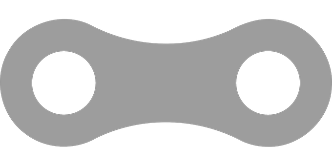 Bicycle Chain Link Graphic PNG with transparent background