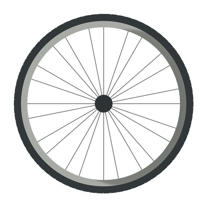 Bicycle Wheel Isolated Graphic