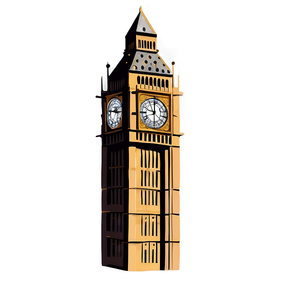 Big Ben Detailed Illustration Png 57