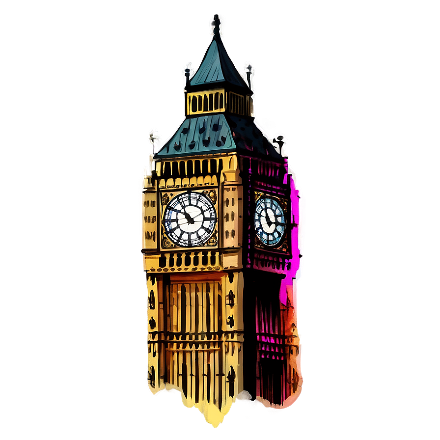 Big Ben In Watercolor Png Cxu13