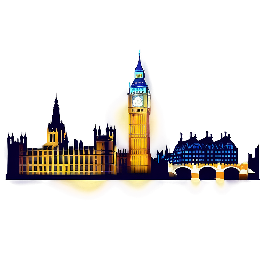 Big Ben Lit Up At Night Png Jlr