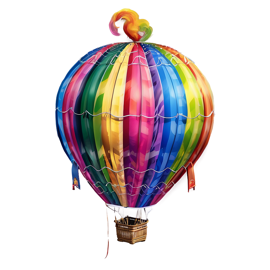 Big Colorful Hot Air Balloon PNG 86 PNG with transparent background