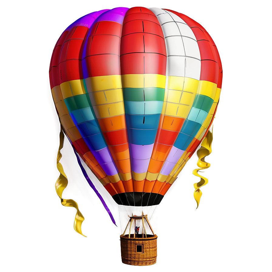 Big Colorful Hot Air Balloon PNG acx3 PNG with transparent background