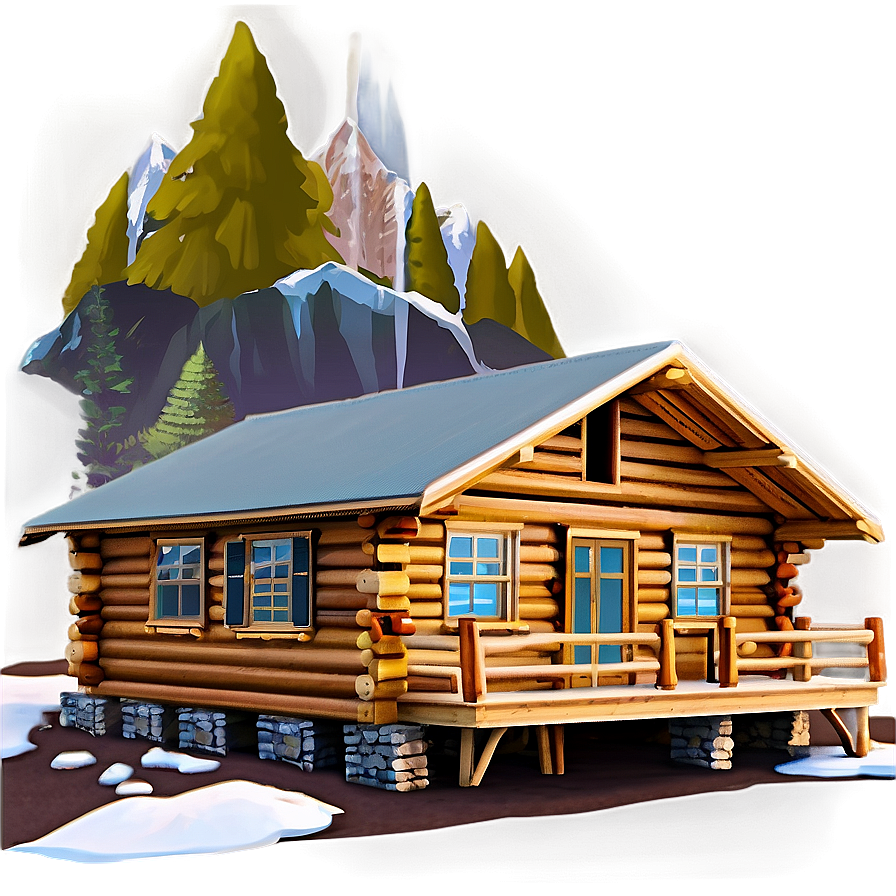 Big Cozy Log Cabin Png 81