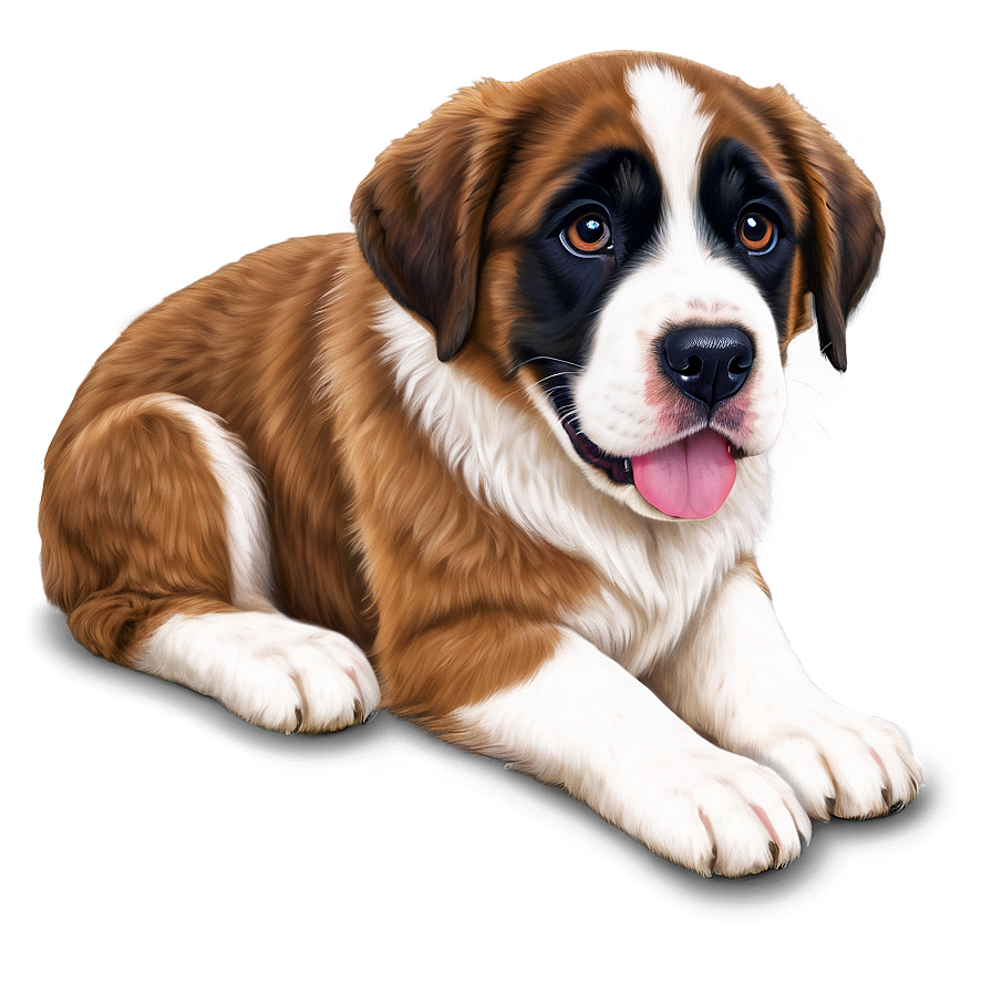 Big Eyed Saint Bernard Puppy Png Cqr