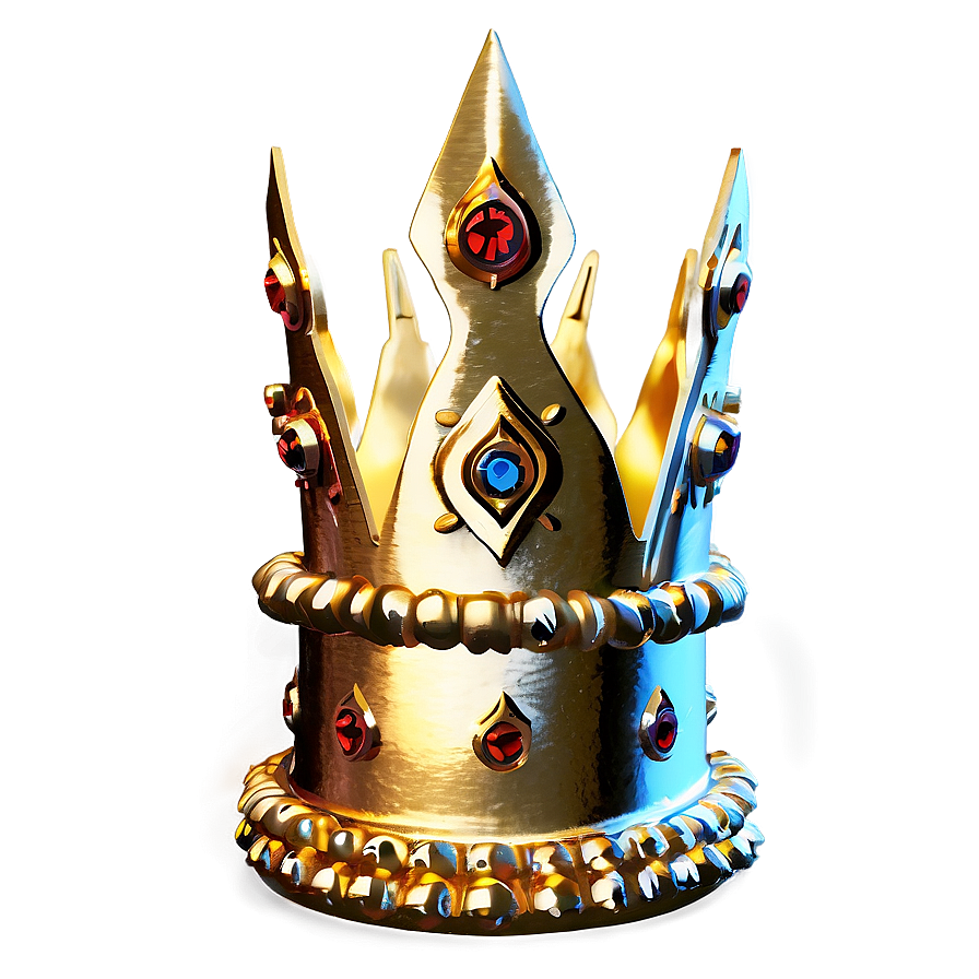 Big Golden Crown PNG ltv5 PNG with transparent background