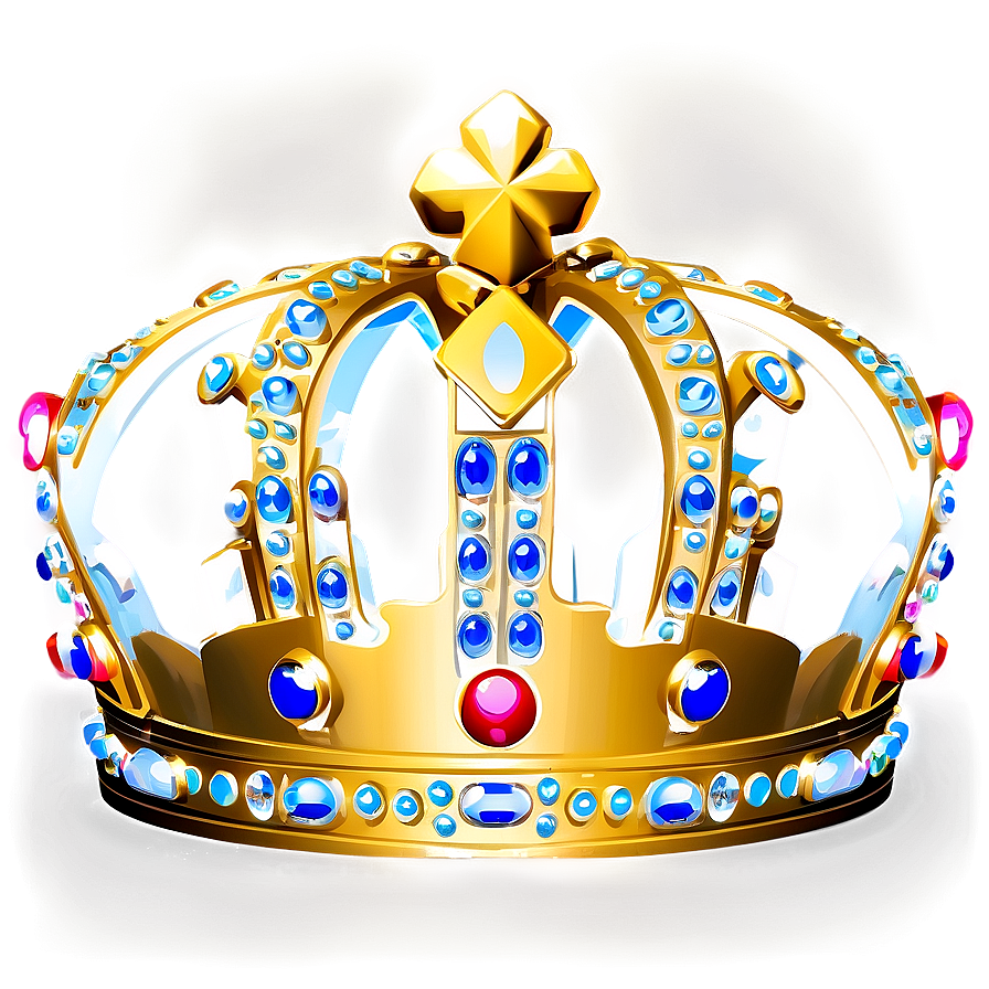 Big Golden Crown PNG yxu23 PNG with transparent background
