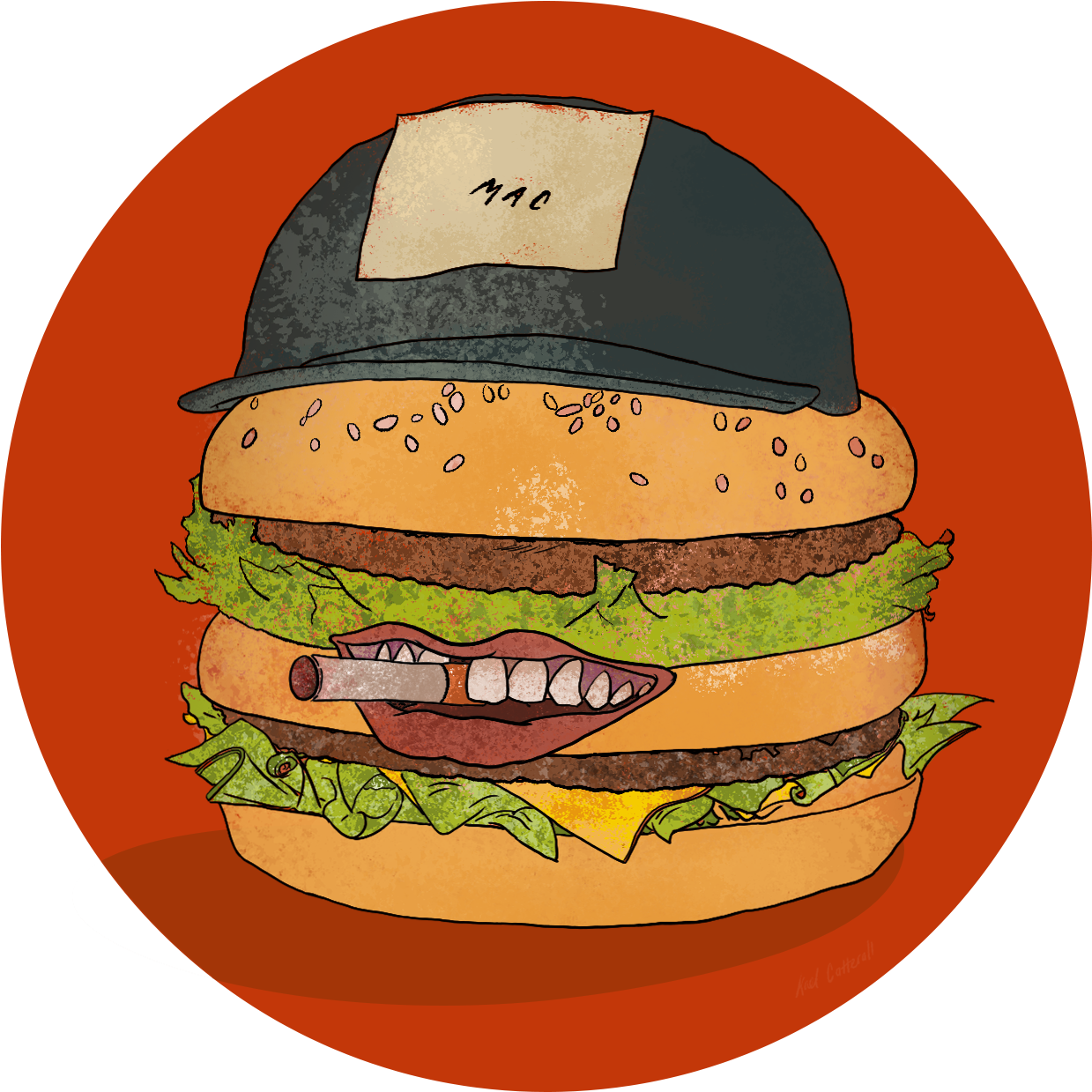 Big Mac Cartoon Character Illustration