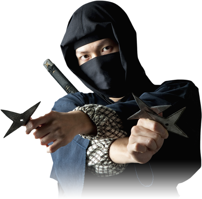 Big Ninja With Shuriken - Ninja Throwing Ninja Stars, HD Png Download PNG with transparent background