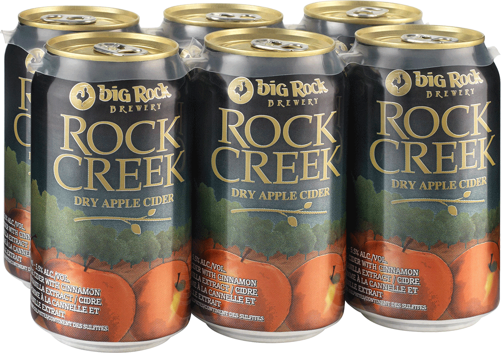 Big Rock Brewery Rock Creek Cider Cans PNG with transparent background