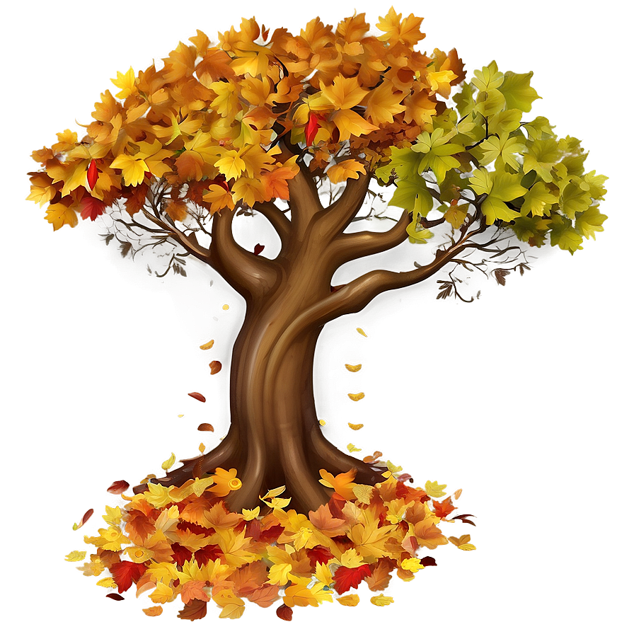 Big Tree With Autumn Leaves Png 91