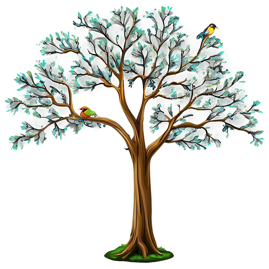 Big Tree With Birds Png 06262024