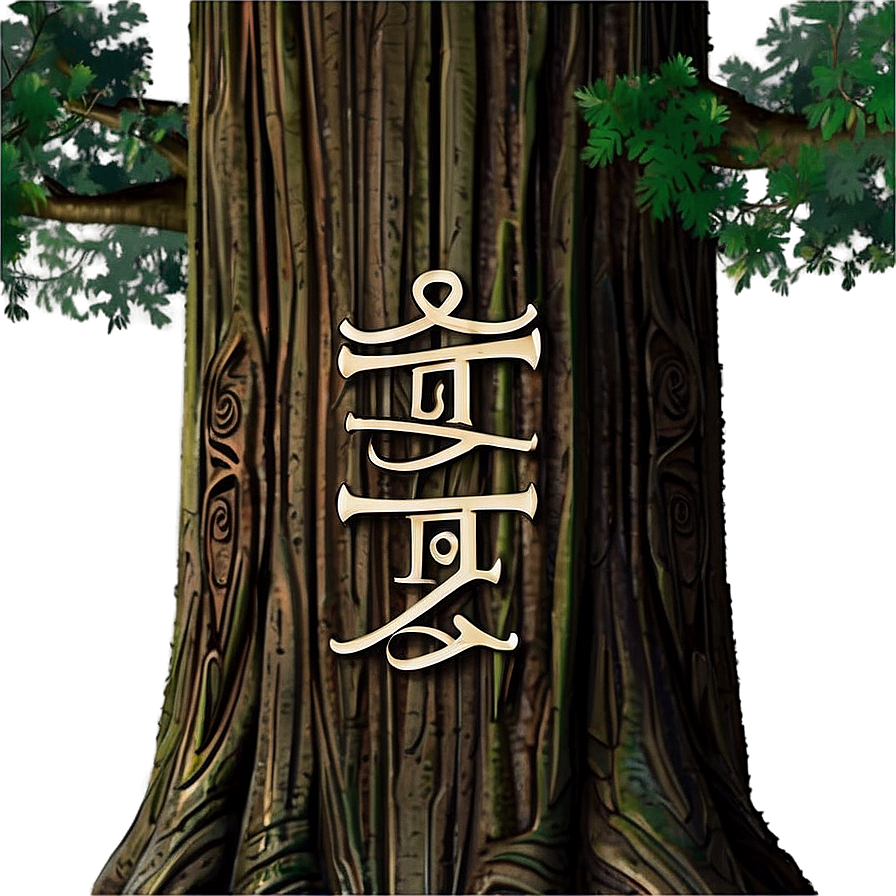 Big Tree With Carved Initials Png 63