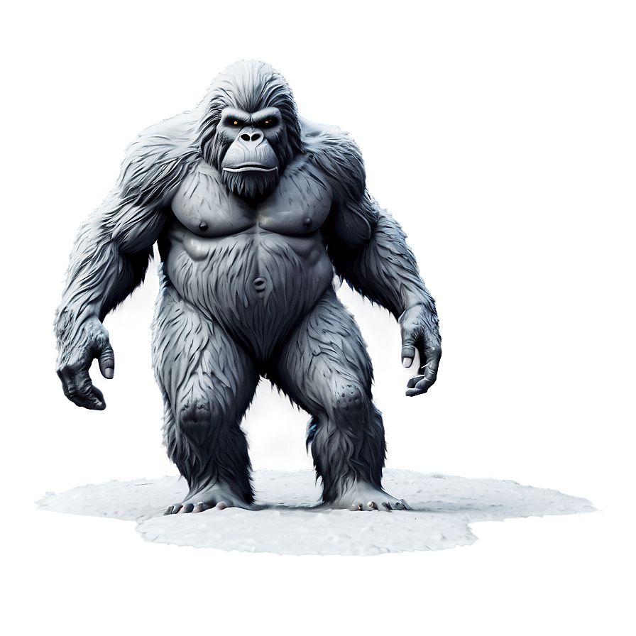 Bigfoot In Snow Landscape Png 05232024