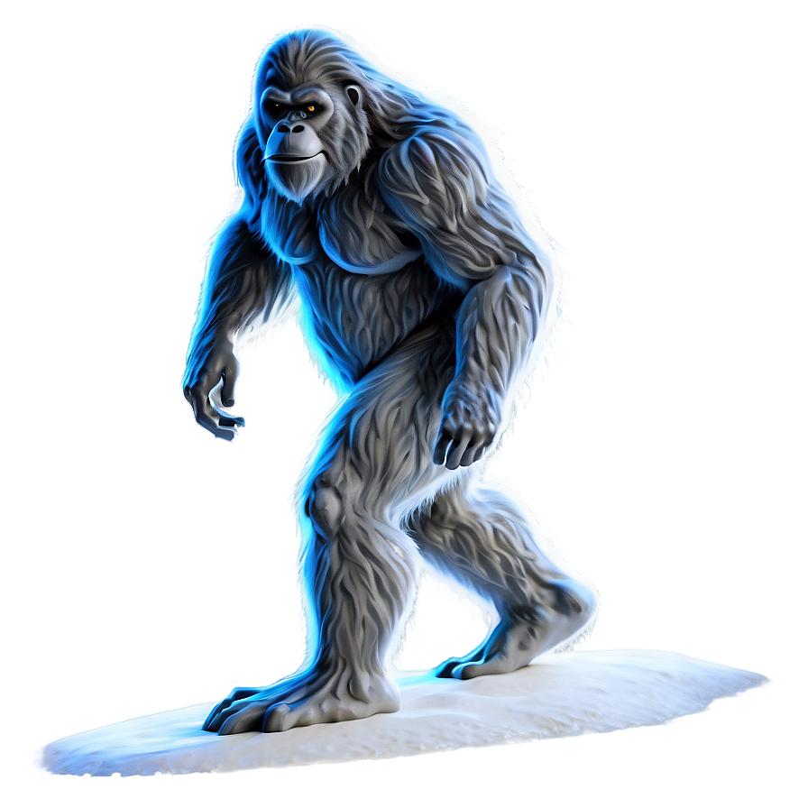 Bigfoot In Snow Landscape Png Bkg