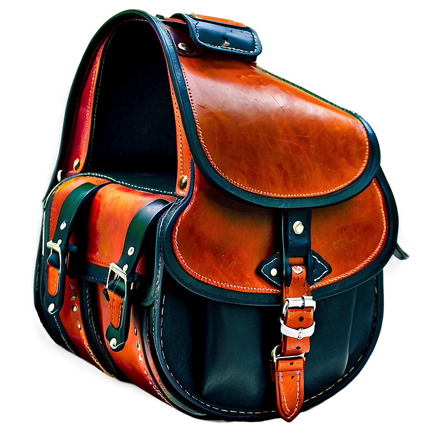 Biker Leather Saddlebags PNG kmx19 PNG with transparent background